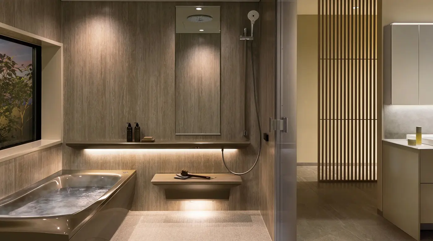 リラックスできるバスルーム